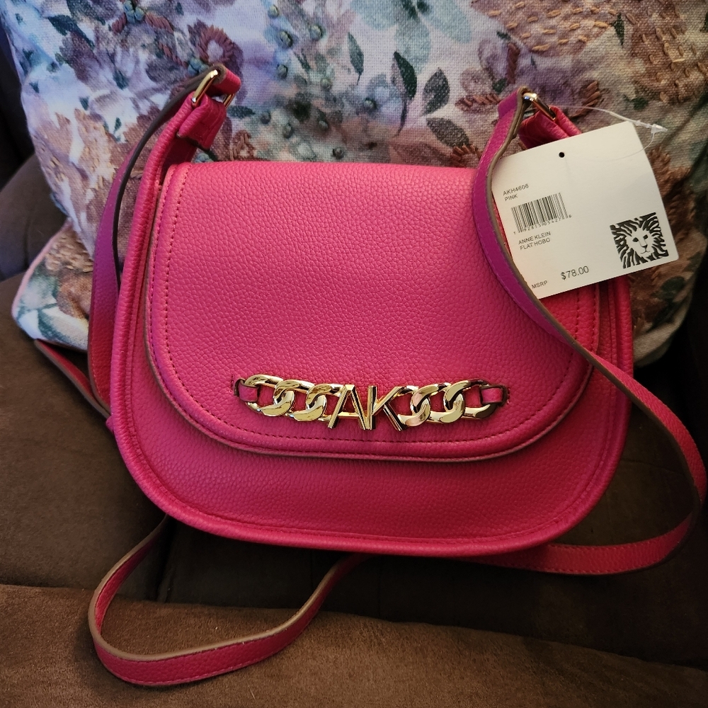 Anne Klein Hibiscus Pink Hobo Bag